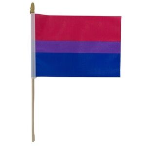 BISEXUAL Gay Pride Mini Stick Flags LGBT LGBTQ+ Small Hand Held Bi Party Parade